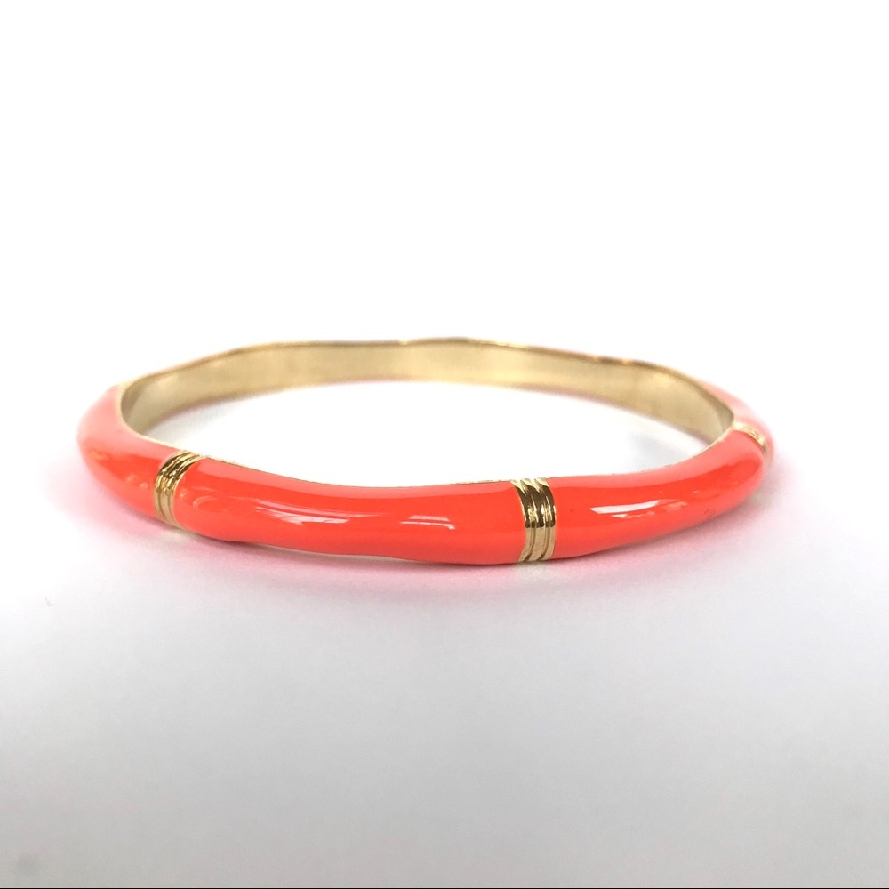 J Crew Factory Orange & Gold Toned Bracelet